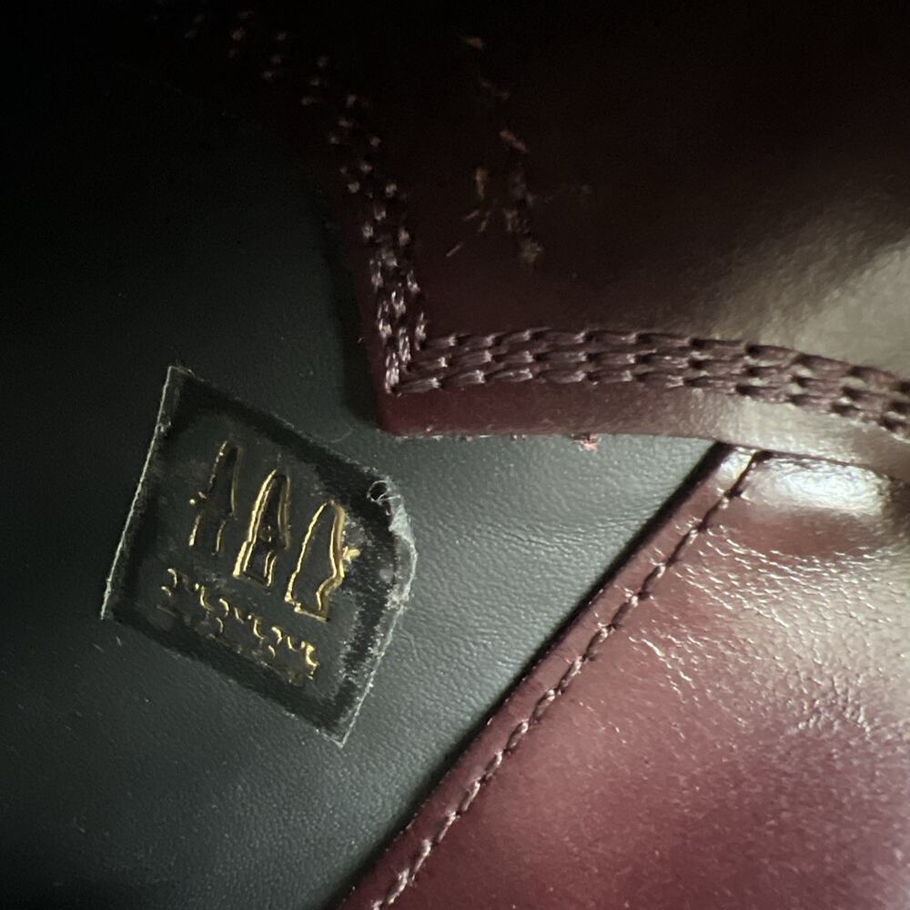 Sandro Sz 7 Burgundy Embroidered Leather Cowboy Boots NWB - Picture 13 of 15